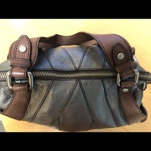 Fossil leather and metallic purse